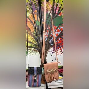 Stylish Pink and Multicolor Crossbody Bags. Both cross bodies for one.